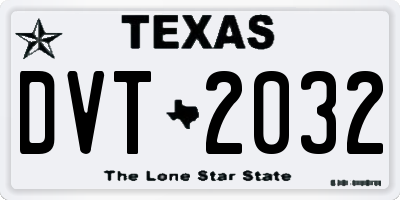 TX license plate DVT2032