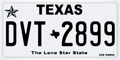 TX license plate DVT2899