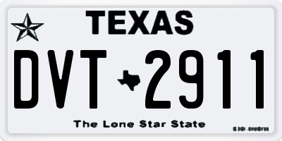 TX license plate DVT2911