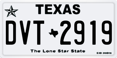 TX license plate DVT2919
