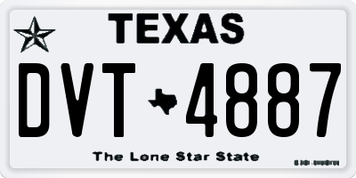 TX license plate DVT4887
