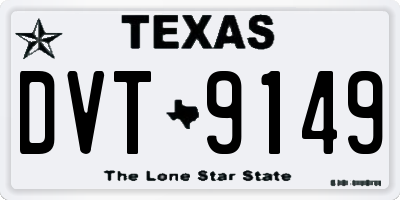 TX license plate DVT9149