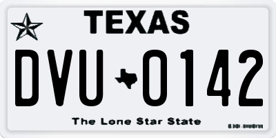 TX license plate DVU0142