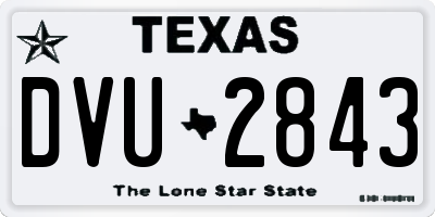 TX license plate DVU2843