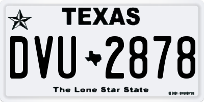 TX license plate DVU2878