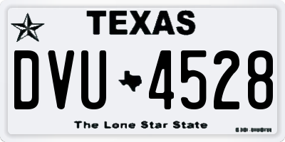 TX license plate DVU4528