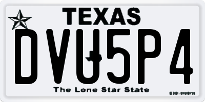 TX license plate DVU5P4