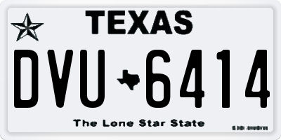 TX license plate DVU6414