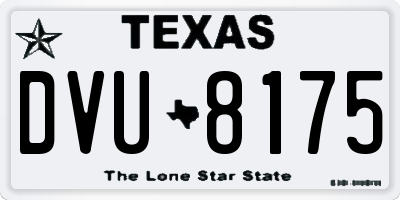 TX license plate DVU8175