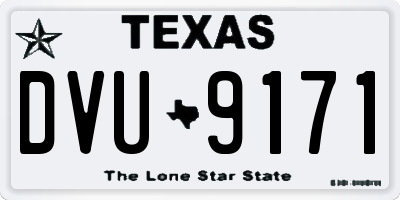 TX license plate DVU9171