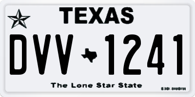 TX license plate DVV1241
