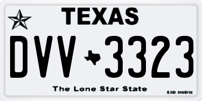 TX license plate DVV3323