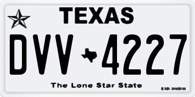 TX license plate DVV4227