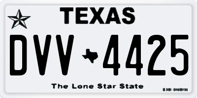 TX license plate DVV4425