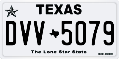 TX license plate DVV5079