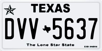 TX license plate DVV5637