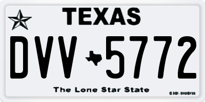 TX license plate DVV5772