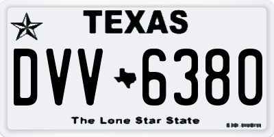 TX license plate DVV6380