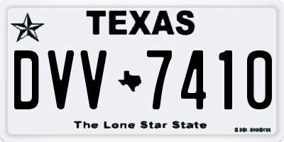 TX license plate DVV7410