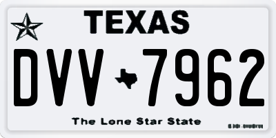 TX license plate DVV7962