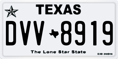 TX license plate DVV8919