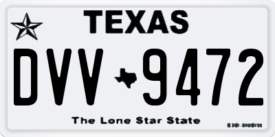 TX license plate DVV9472