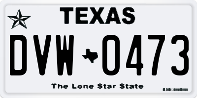 TX license plate DVW0473