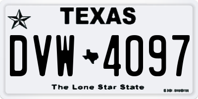 TX license plate DVW4097