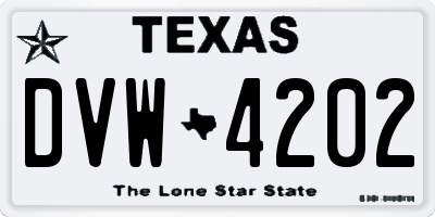 TX license plate DVW4202