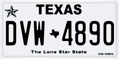 TX license plate DVW4890
