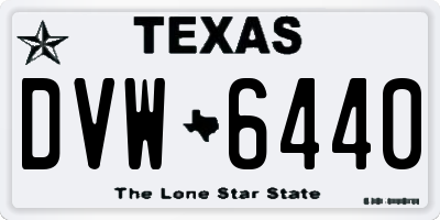 TX license plate DVW6440