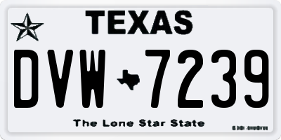 TX license plate DVW7239