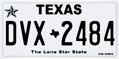 TX license plate DVX2484
