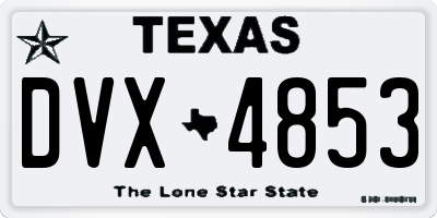 TX license plate DVX4853