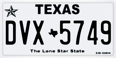 TX license plate DVX5749