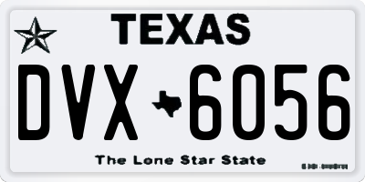TX license plate DVX6056