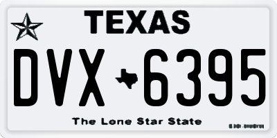 TX license plate DVX6395