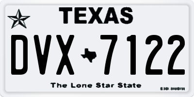TX license plate DVX7122