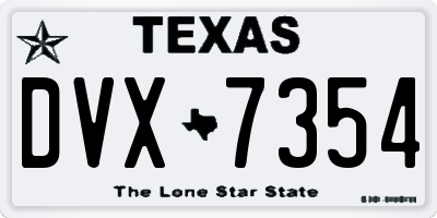 TX license plate DVX7354