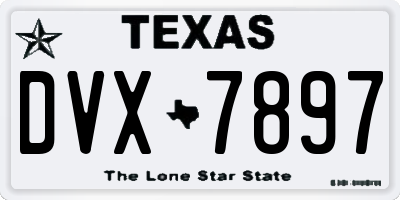 TX license plate DVX7897