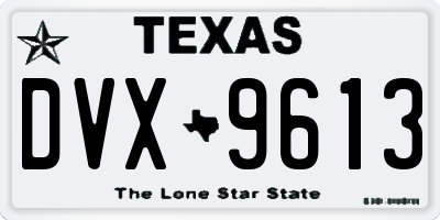 TX license plate DVX9613