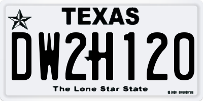 TX license plate DW2H120