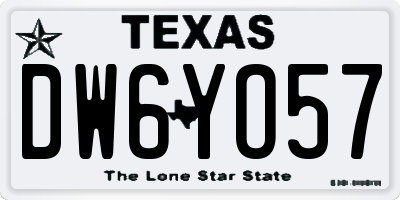 TX license plate DW6YO57