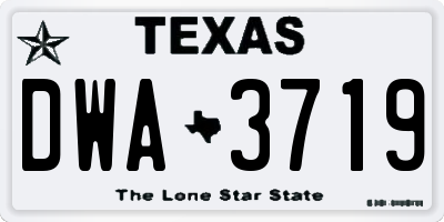 TX license plate DWA3719