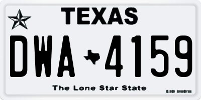 TX license plate DWA4159