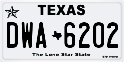 TX license plate DWA6202