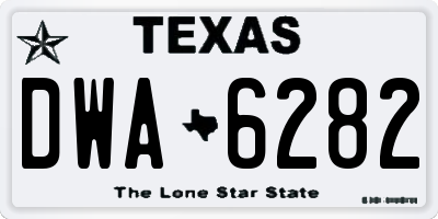 TX license plate DWA6282