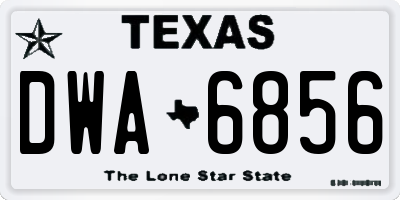 TX license plate DWA6856