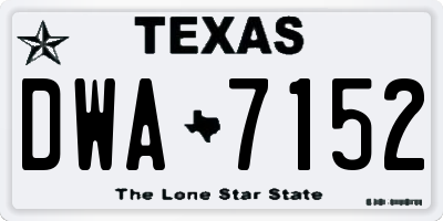 TX license plate DWA7152