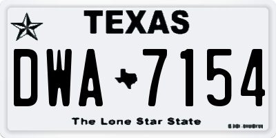 TX license plate DWA7154